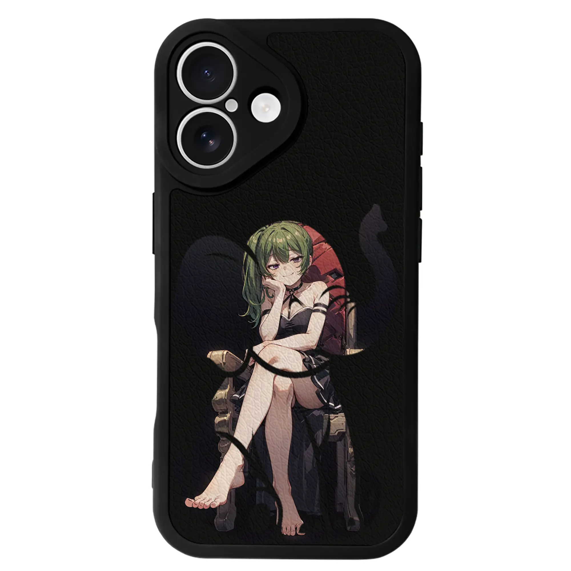 葬送のフリーレン（Frieren） グッズ,ユーベル（Übel） - IPhone 16シリーズ対応 ・ シリコンスマホケース ・ レザー調 ・ 高精度フィット ・ 耐衝撃 ・ ワイヤレス充電対応 ・ 精密カット